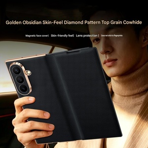 Étuis de téléphone portable magnétiques en cuir PU électroplaqué pour Samsung Z Fold 8 5 6 7 W26 W25 W24, coque rigide antichoc - Product Image 5