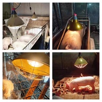 Couvre-lampes chauffants pour volailles et bétail : Couvre-lampes de couvaison avec écrans de protection adaptés aux fermes de porcelets et de poussins