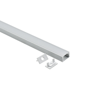 Profilé en aluminium de lumière LED de montage en verre de surface pour bandes lumineuses à LED