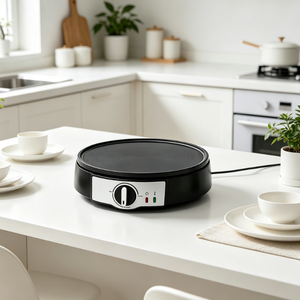 Plaque de cuisson et crêpière rotative 2-en-1 de 300 mm de diamètre, détachable et réversible, avec revêtement antiadhésif - Product Image 6