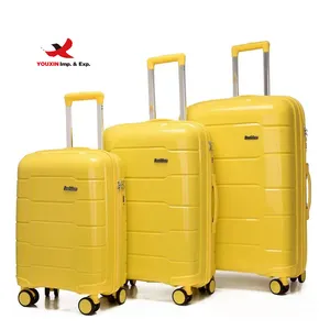 Grosir koper 4 roda PP bagasi troli 3 buah Set tas travel koper Set koper