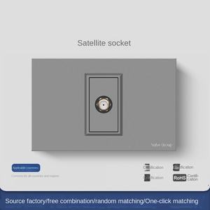 Interruptor de pared moderno, enchufe de pared, interruptor de TV y toma de teléfono RJ11, utilizado para el hogar, la oficina y hoteles. - Product Image 2