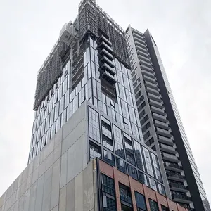 2022 Modern Hotel Kantor Gedung Bingkai Aluminium Semi Universal Bingkai Hemat Energi Cahaya Kaca Tirai Dinding