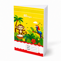 Cahier d'exercices scolaire A5 Indonésie, 80 pages, 55 g/m², reliure piquée, personnalisable, pour étudiants