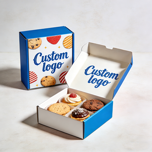 Boîtes à biscuits 5x5x2 pouces, emballage <span class=keywords><strong>de</strong></span> boulangerie, design du Nouvel An chinois, livraison, logo personnalisé, boîte à pâtisserie <span class=keywords><strong>de</strong></span> luxe - Product Image 4