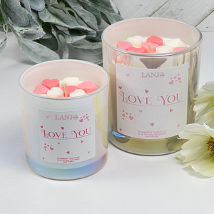 Velas Aromáticas de Cera de Soya LANJO Novelties, Personalizadas para el Día de San Valentín, Románticas con Corazones, para Recuerdo de Boda - Product Image 4