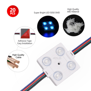 Module carré SMD coloré 5050 RGB étanche IP67, module DC12V 1.44W, RGB extérieur 4 LED pour enseigne lumineuse à lettres en relief - Product Image 6