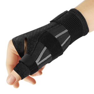 Attelle de poignet et de <span class=keywords><strong>pouce</strong></span> ergonomique réglable en nylon avec logo personnalisé, ajustement universel, soulagement de la douleur CMC, soutien pour l'arthrite, sport et activités de plein air - Product Image 1