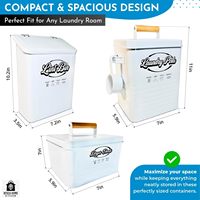 Ensemble d'organisation de décoration de salle de lavage 5 pièces dosettes de blanchisserie magnétiques conteneur séchoir feuilles boîtes de rangement de savon rangement de poubelle à charpie