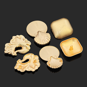 Boutons personnalisés pour vêtements, forme irrégulière, coquillage, conque, étoile de mer, forme spéciale, en alliage, avec tige, boutons métalliques sur mesure - Product Image 2