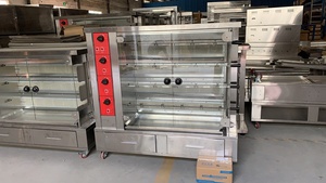 Asador de Pollo Rotatorio de Acero Inoxidable 2025, a Gas y Eléctrico, Duradero, con 2 <span class=keywords><strong>Cajones</strong></span>, en Venta - Product Image 3