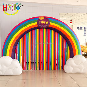 قوس هوائي قابل للنفخ على شكل سحابة ملونة، قوس قزح صغير - Product Image 1