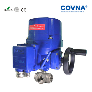 Válvula de Bola Eléctrica COVNA DN20 de 3/4 Pulgadas, 3 Vías, Puerto en T, 1000 WOG, 24 Voltios, Rosca Hembra, Acero Inoxidable CF8M - Product Image 6