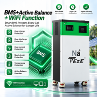 Système de stockage d'énergie (ESS) tout-en-un au sodium-ion 9 kWh 45 V 200 Ah, onduleur 5 kW, équilibrage actif + fonction Wi-Fi, prend en charge 6 unités en parallèle, surveillance par application