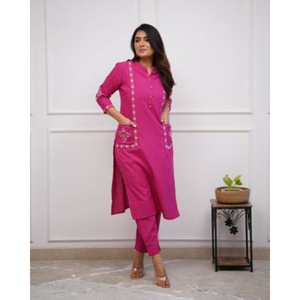Vente en gros fournisseur indien Robe pour filles style pakistanais Costume Salwar confortable toute la journée de travail Détails Trendy Look Sari Sourcing - Product Image 1
