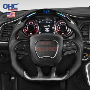 Volante Deportivo de Fibra de Carbono con LED de Colores Inteligentes para Charger Durango Hellcat 2015+ (Sin Calefacción), Disponible en EE. UU. - Product Image 1