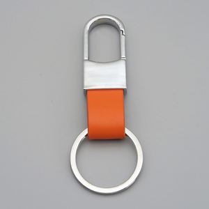 Porte-clés mousqueton en cuir PU court pour hommes, en alliage/métal/fer, accessoires de voiture, vente en gros - Product Image 6