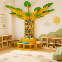 Ensemble de bibliothèque en bois Montessori - Écologique, sûr pour les enfants, meubles pour la maternelle, la garderie, la salle de classe, la bibliothèque scolaire