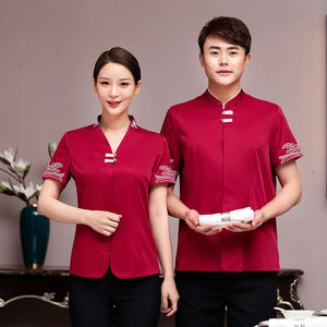 セクシーシェフ服ユニセックスレストランキッチンウェイトレスクックシャツホテル理髪レディースウェイター制服 - Product Image 5