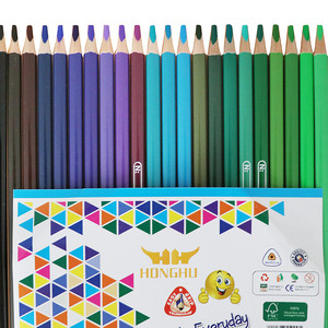 <span class=keywords><strong>Lápiz</strong></span> de madera de 48 colores, caja de pvc de alta calidad de 4,0mm, con logo OEM, juego escolar para niños - Product Image 6