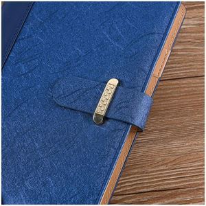 Most Selling Business Hardcover A5 Leather Notebook 100 Sheets Shiny Textured Journal Slicing Built-in <b>Pen</b> Insert Customizable - Product Image 2