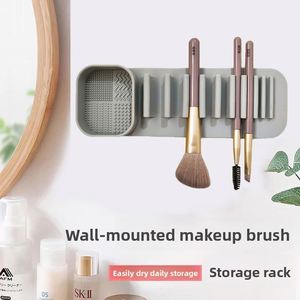 Support de rangement en silicone pour pinceaux de maquillage, pour organiser les produits de beauté et de soins personnels - Product Image 3