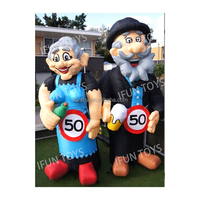 Ballon gonflable personnalisé OUWE 3m avec personnage Abraham, thème fête d'anniversaire hollandaise, avec ventilateur intégré