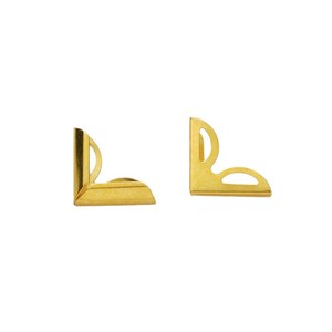 Book <b>Corner</b> Metal <b>Protector</b> Gold Plated Carbon Steel Minimalist Style For Notebook Menu Book Cover Protection - Product Image 5