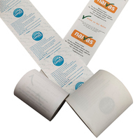 Rollos de Recibos Térmicos Preimpresos de 3 1/8" X 80mm con Logotipo Personalizado, Código QR, Alta Suavidad, Larga Duración para Comercios y Restaurantes