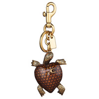 Porte-clés vintage en alliage de zinc, tortue de mer, forme cœur, breloque de sac de luxe, pendentif tortue, accessoires pour sac à main femme, cadeau