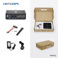 Mini PC Industrial Sin Ventilador Linkleaps 4 2.5GbE LAN, Firewall Pfsense, Router Suave con 6 USB, 2 COM, OEM, ODM, J6426, N100