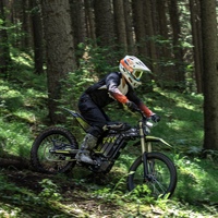 Nouvelle Moto Tout-Terrain Électrique 2026 avec Chargeur USB Type C 2400mA Intégré pour Appareils Mobiles 17KW 500N.m 72V 40Ah Autonomie 120km Vitesse 95km/h IP65
