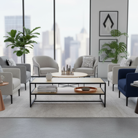Meuble TV et console de rangement de style moderne avec étagères et structure métallique