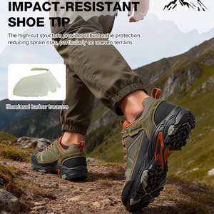 Chaussures de randonnée et de trail légères unisexes en daim et maille imperméables à lacets rapides pour toutes les saisons - Product Image 4