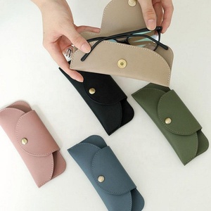 Portable Slim Eyeglasses Pouch Soft PU Vegan Leather <b>Sunglasses</b> Bag <b>Case</b> Durable and Stylish Glasses Holder - Product Image 5