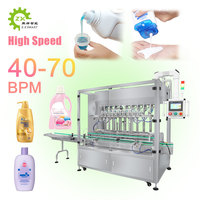 Machine de remplissage à piston entièrement automatique ZXSMART à 10 buses pour savon liquide, shampoing, détergent en bouteille