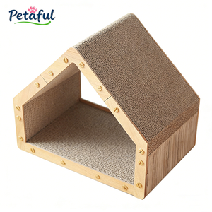 Groothandel Hoge Kwaliteit Ecologisch Verantwoorde Moderne Grote Kattenkrabplank Kattenhuis Stijlvol Duurzaam Driehoekige Vorm Karton - Product Image 2