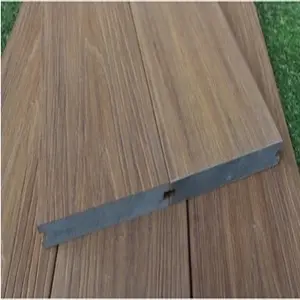 Gummi Holzboden Outdoor Synthetic Teak Decking recycelbar wpc co Extrusion Composite Decking solide neues Design