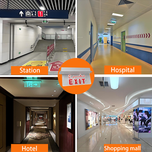 Signalisation d'urgence LED rechargeable SMD personnalisée pour hall d'hôtel, luminaire encastré ABS - Product Image 3
