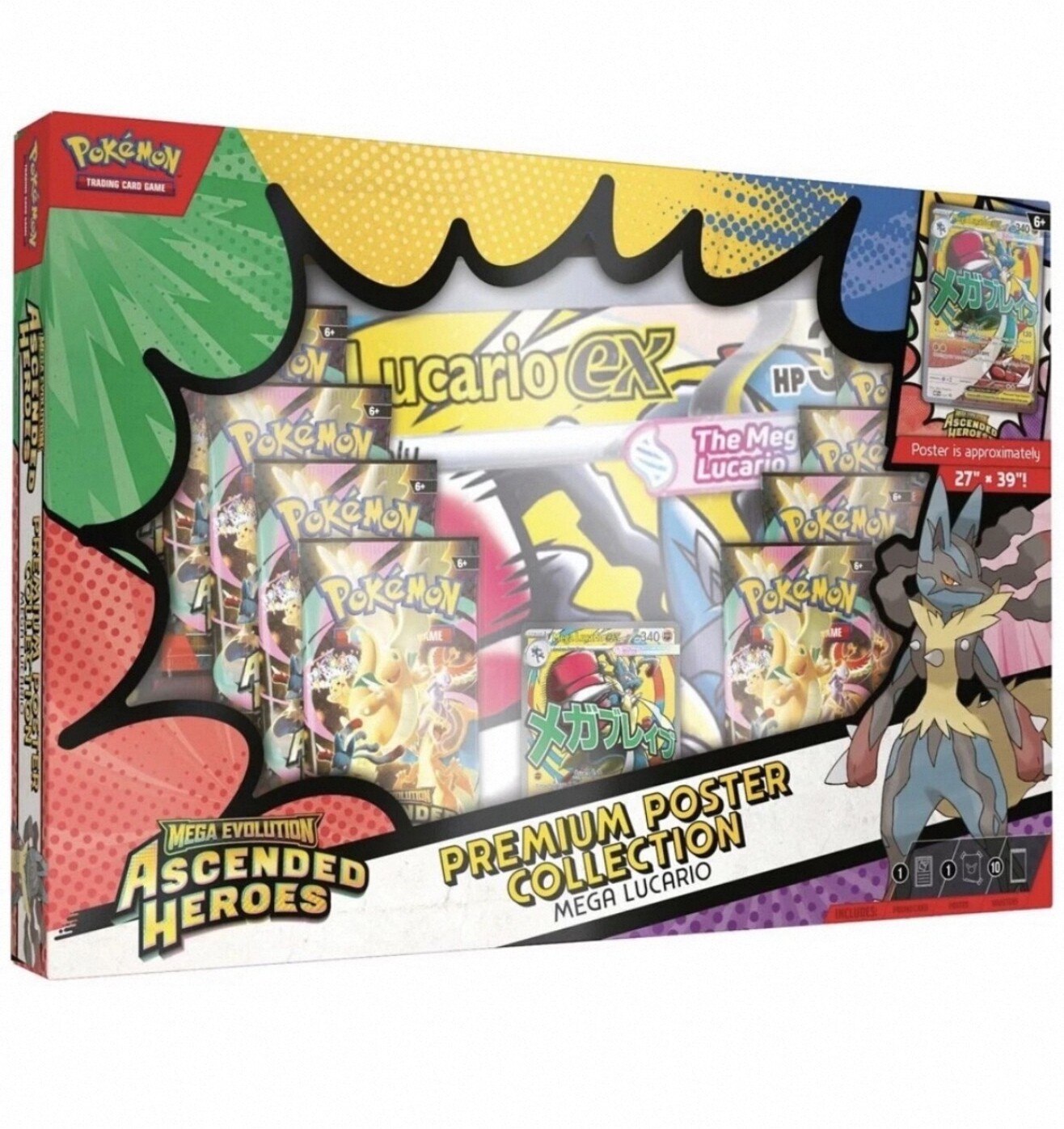 Mega 25 Lucario, grand présentoir.