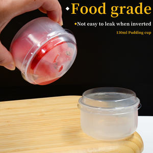 Muy lindo 130Ml taza de pudín pequeña resistente a altas temperaturas grado alimenticio PP sin olor caramelo <span class=keywords><strong>Biggie</strong></span> Cup Matcha Custard Jelly - Product Image 2