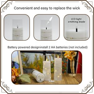 Bougie LED à piles en plastique acrylique blanc chaud, prix d'usine, pour décoration de mariage, dîner, Noël - Product Image 6