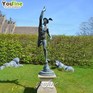 Outdoor Garden Bronze Ancient Greek Statues Of Mercury For Sale