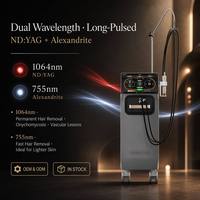 Appareil d'épilation et de rajeunissement cutané Seaheart Long Pulse 755nm 1064nm Alexandrite Nd YAG Laser pour clinique