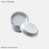 Conteneur jetable rond en PP de 9 pouces de haute qualité, compatible micro-ondes, avec couvercle en aluminium, pour tarte et barbecue