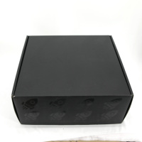 Échantillon gratuit chaud noir Uv Logo mystère carton pliable livraison de colis boîtes personnalisées emballage pour boîte d'expédition avec logo