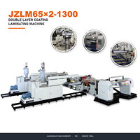Machine d'extrusion et de laminage électrique à double couche JZLM65x2-1300 avec extrudeurs à vis jumelées de 65 mm pour emballage de films, entraînée par moteur