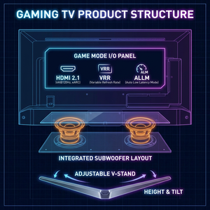Téléviseur intelligent Android <span class=keywords><strong>OLED</strong></span> grand écran 85 <span class=keywords><strong>pouces</strong></span> avec rétroéclairage LED, définition 4K HD, haut-parleurs intégrés, personnalisable pour hôtels (OEM) - Product Image 3