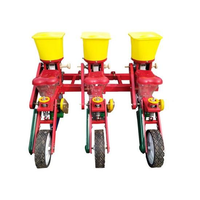 Semoir à maïs monté à 4 rangs avec boîte de vitesses, machine agricole de haute précision pour la plantation du maïs