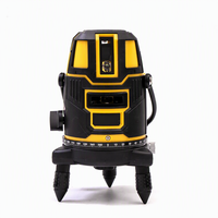 Niveau laser jaune et noir 360 degrés avec base, échelle d'angle, sac de transport, lunettes de sécurité, chargeur pour carrelage, vente en gros OEM